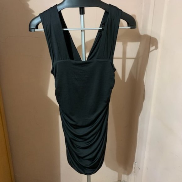 Black Bodycon Deep V neckline Dress - Picture 1 of 5